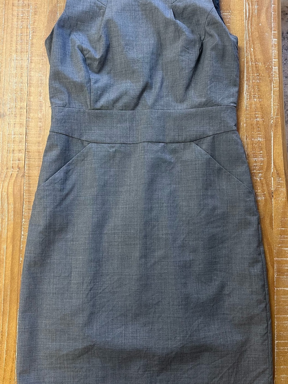 J.Crew Suiting Gray Sleeveless Sheath Career Dress Size 8